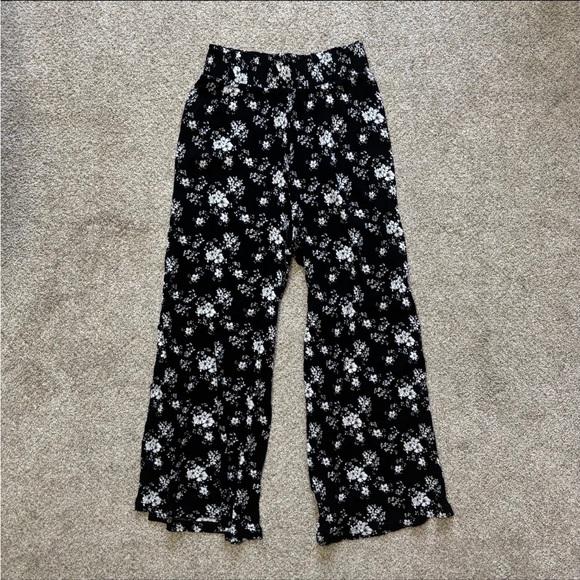 Lulus black white floral vacation pants size small - Picture 4 of 5